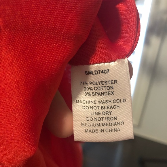 C. Luce Red Short Sleeve Dress - Picture 7 of 8